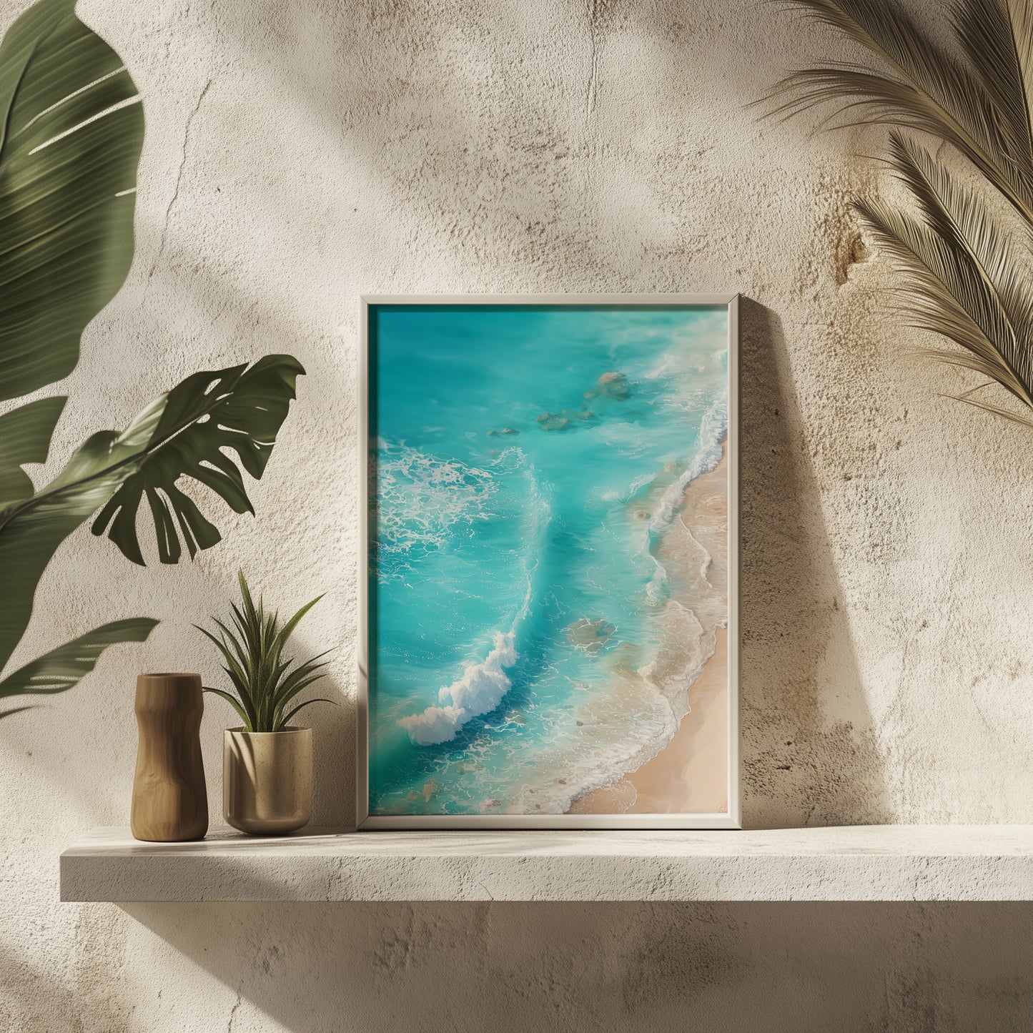 Turquoise Shoreline Print - No1
