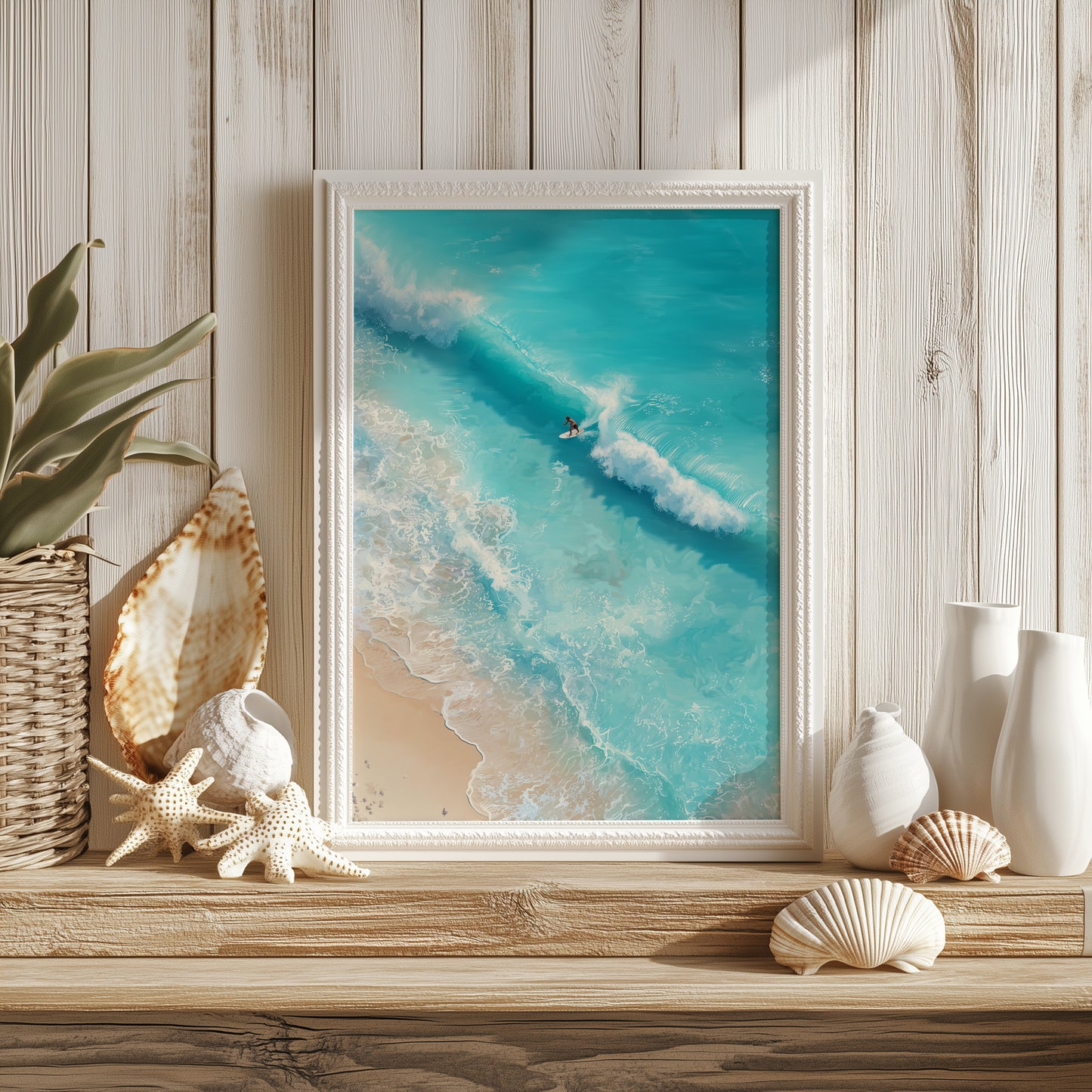 Turquoise Shoreline Print - No2