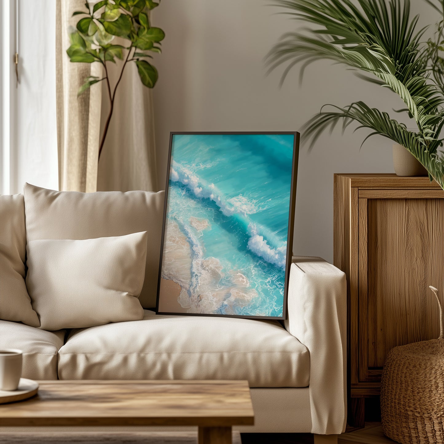 Turquoise Shoreline Print - No3