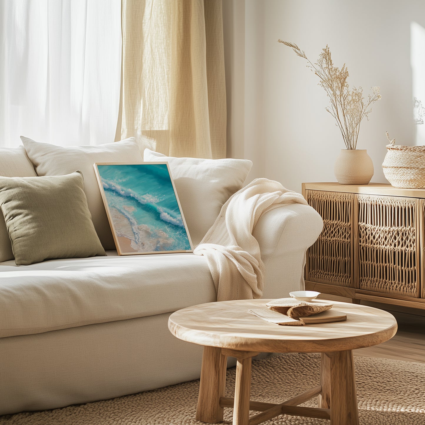 Turquoise Shoreline Print - No3