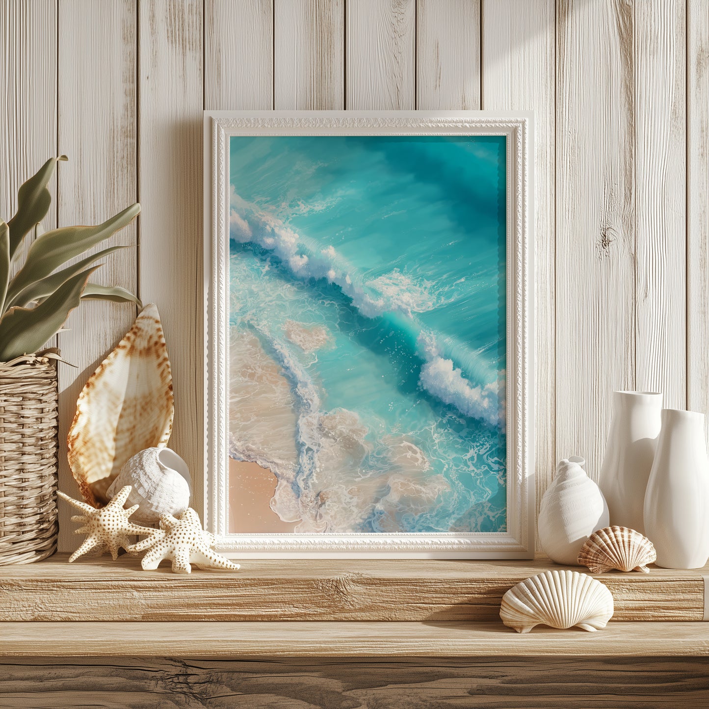 Turquoise Shoreline Print - No3