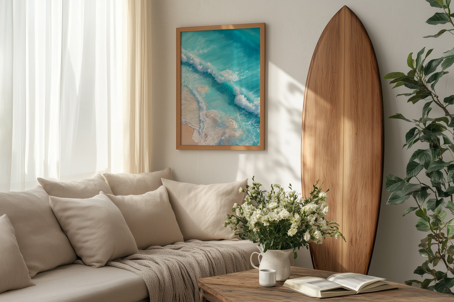 Turquoise Shoreline Print - No3