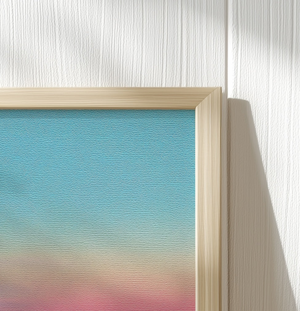 Vibrant Pink & Blue Coastal Print - No3