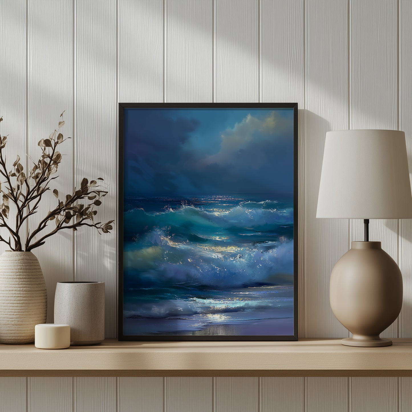 Moonlit Waves Print - No1