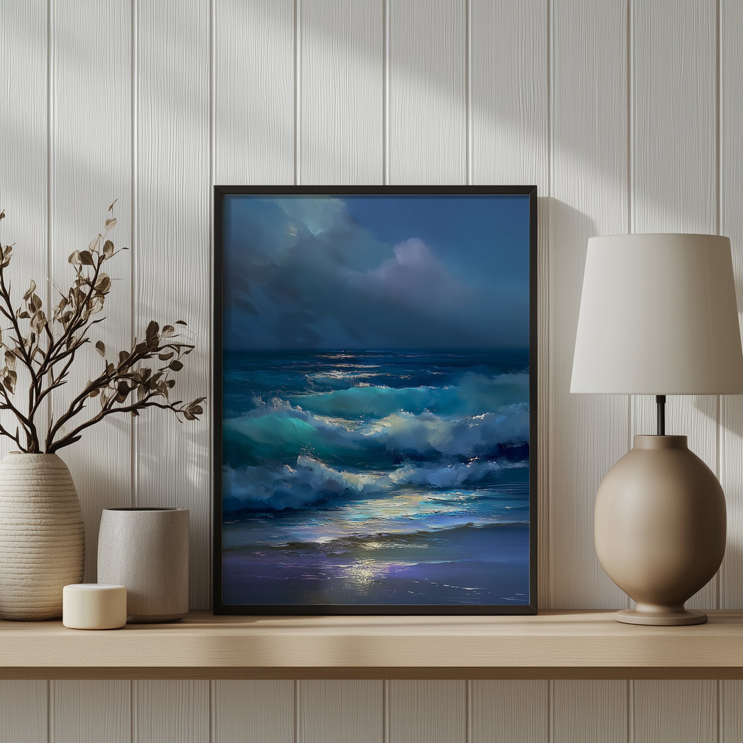 Moonlit Waves Print - No2