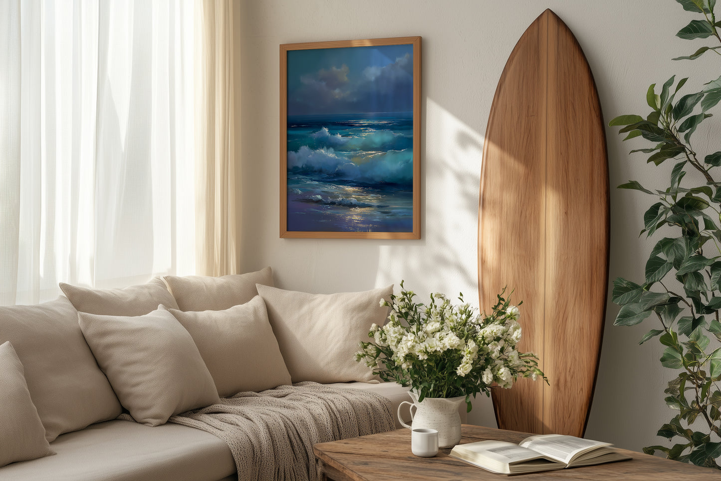 Moonlit Waves Print - No3