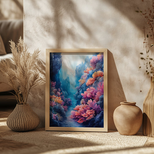 Coral Garden Passage Wall Print