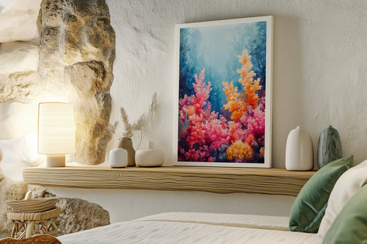 Vivid Coral Reef Wall Print