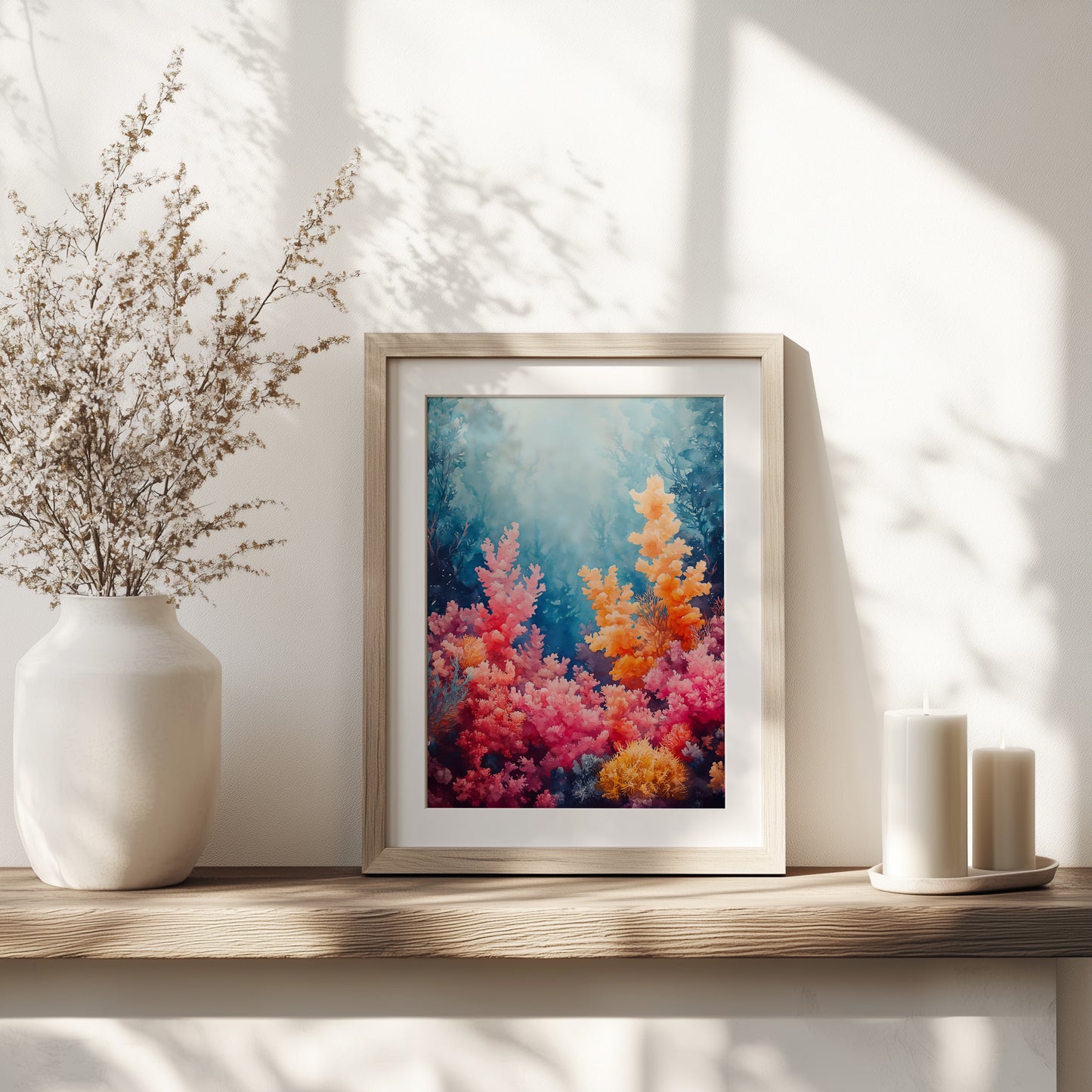 Vivid Coral Reef Wall Print