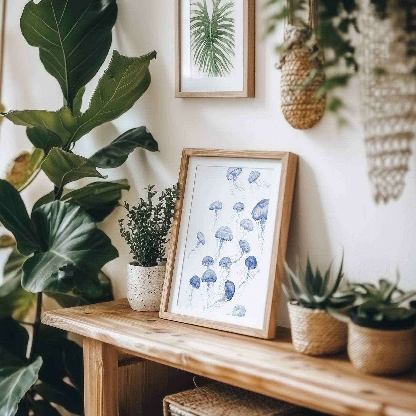 Minimalist Jellyfish Watercolour Print