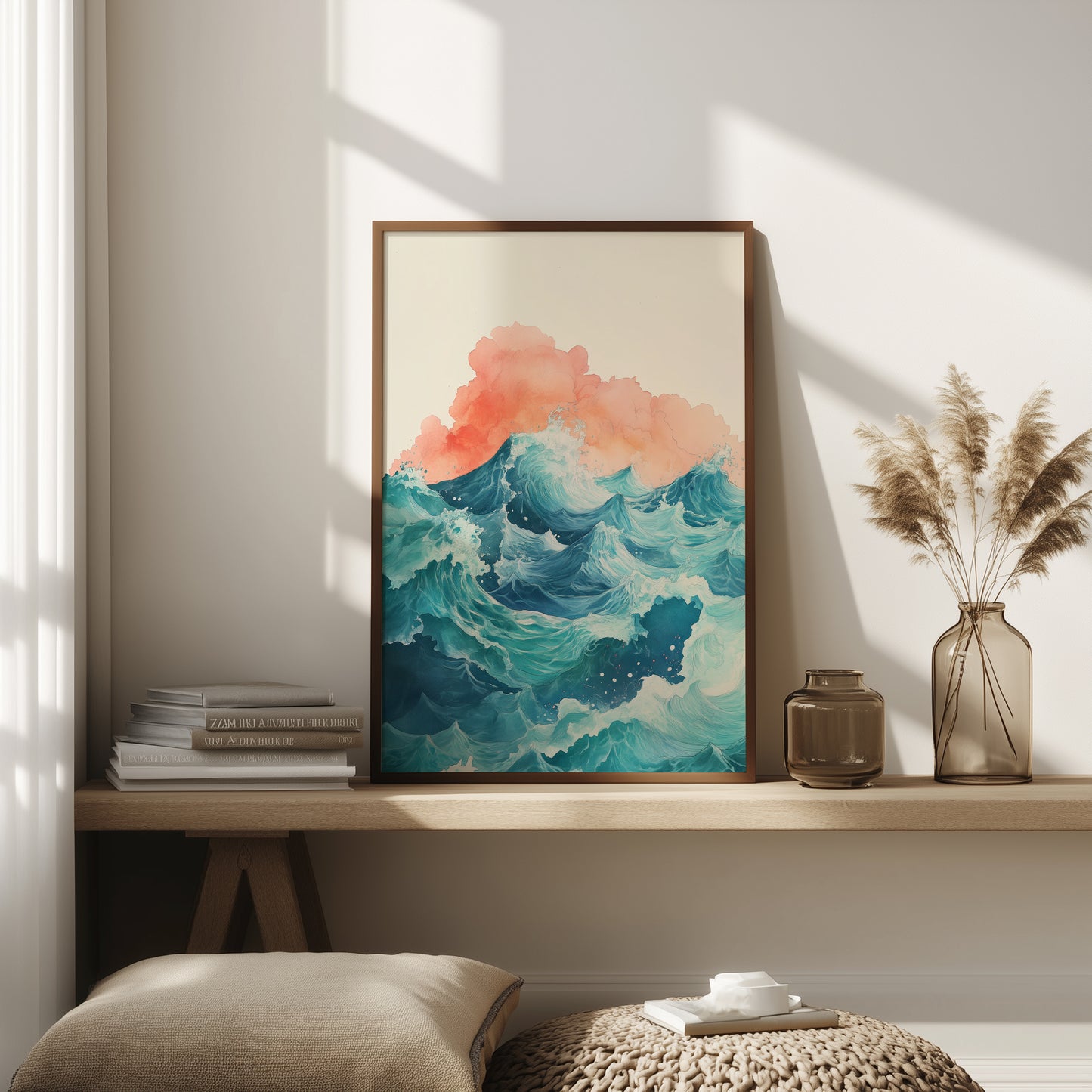 Bold Abstract Ocean Waves Print