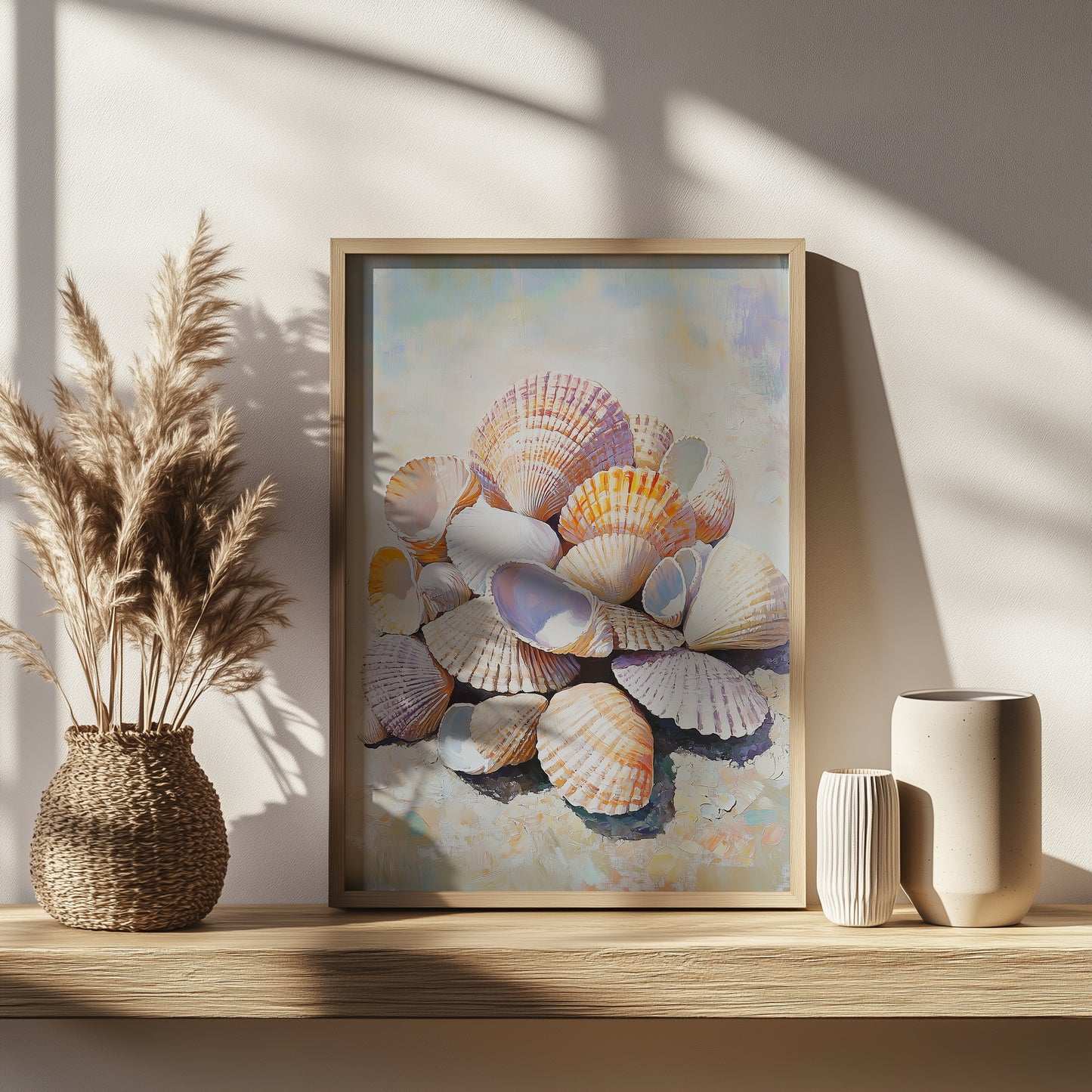 Beach Seashells Oil Painting Print