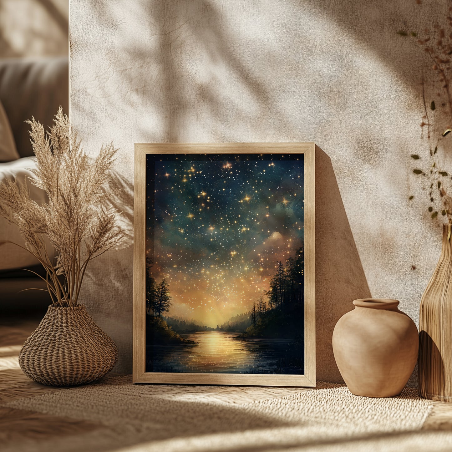 Starry Night Sky Watercolour Print
