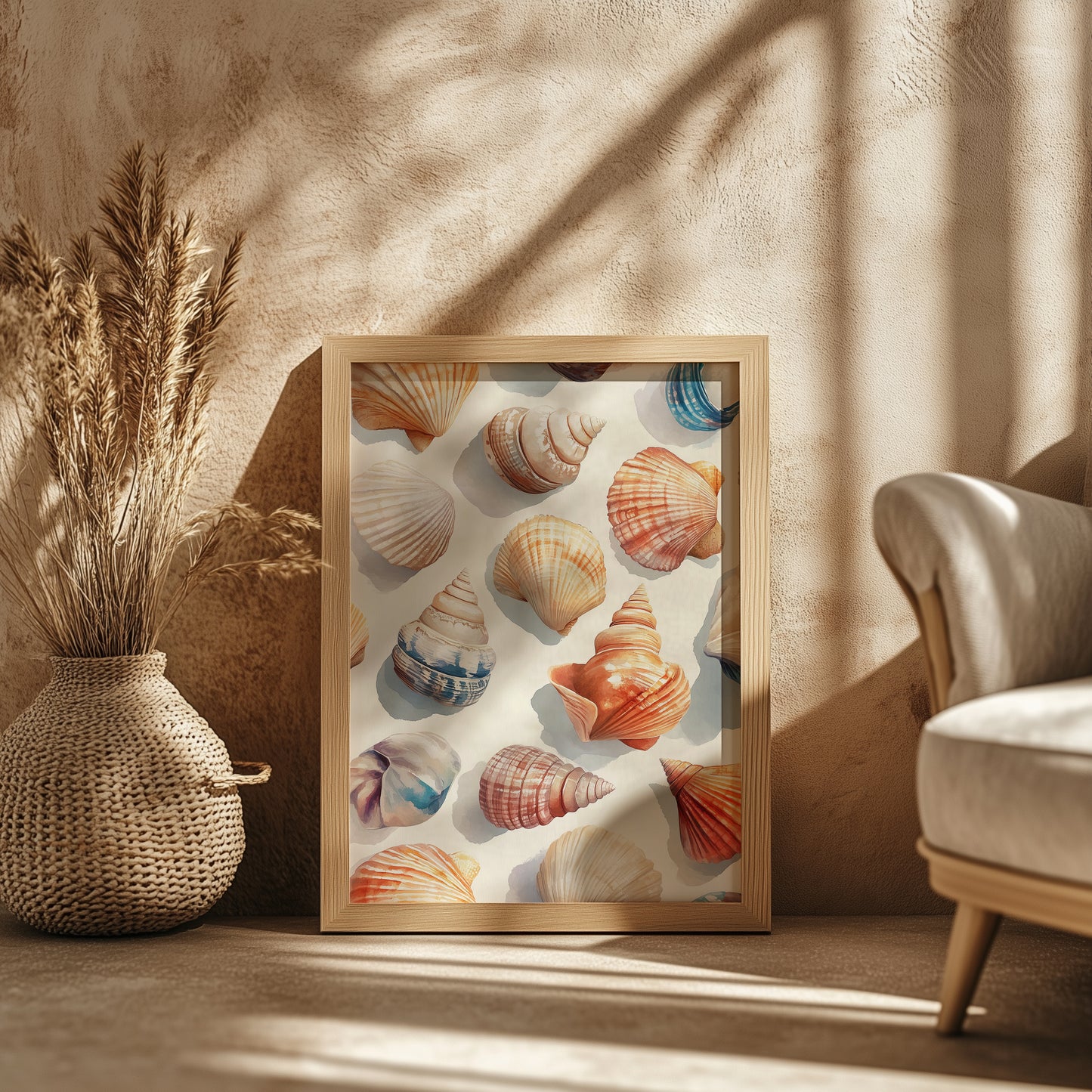 Seashell Watercolour Print