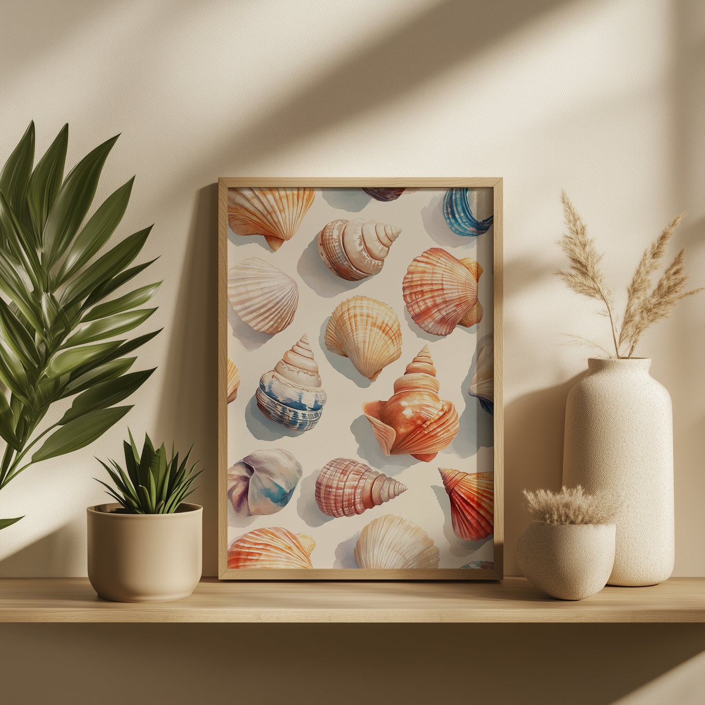 Seashell Watercolour Print