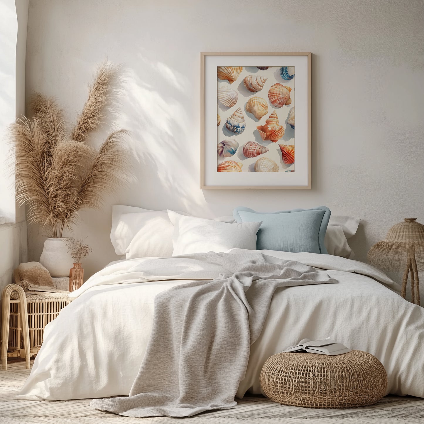 Seashell Watercolour Print