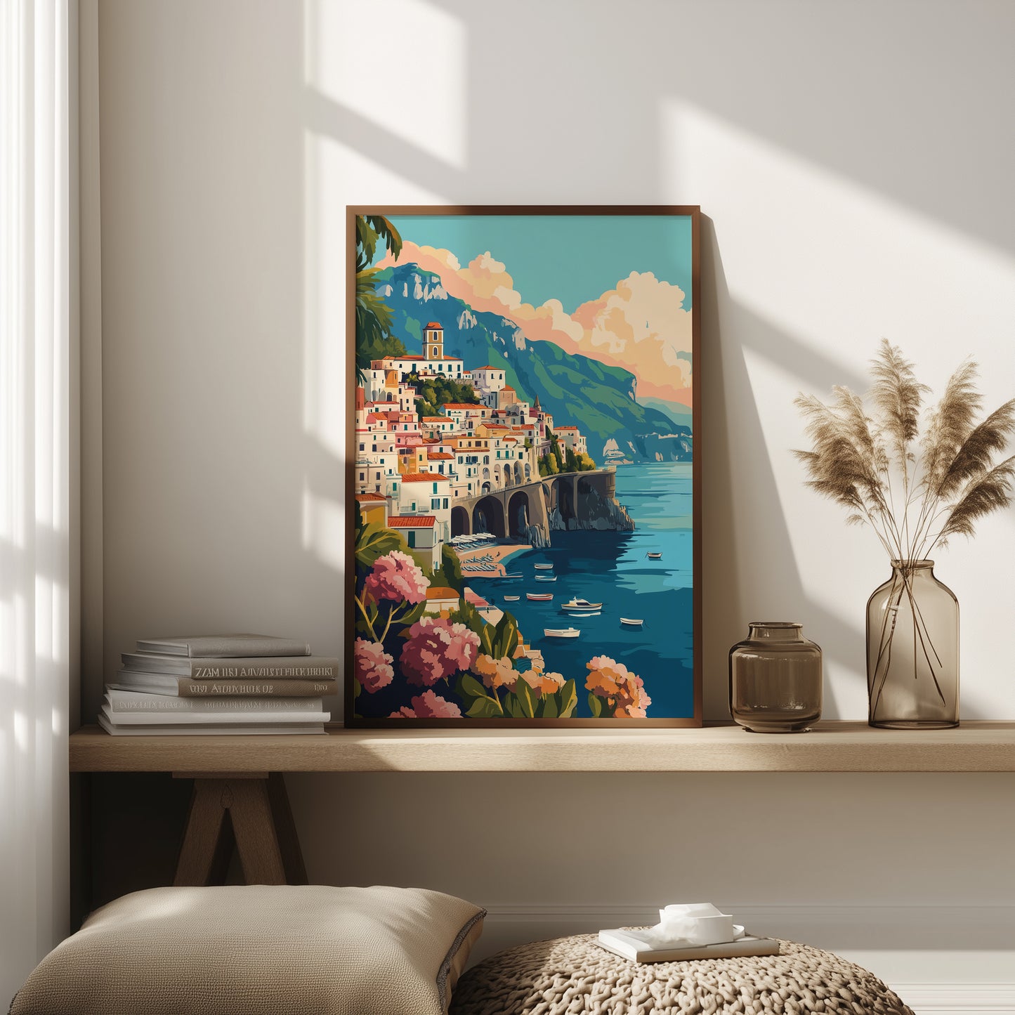 Amalfi Coast Village Print