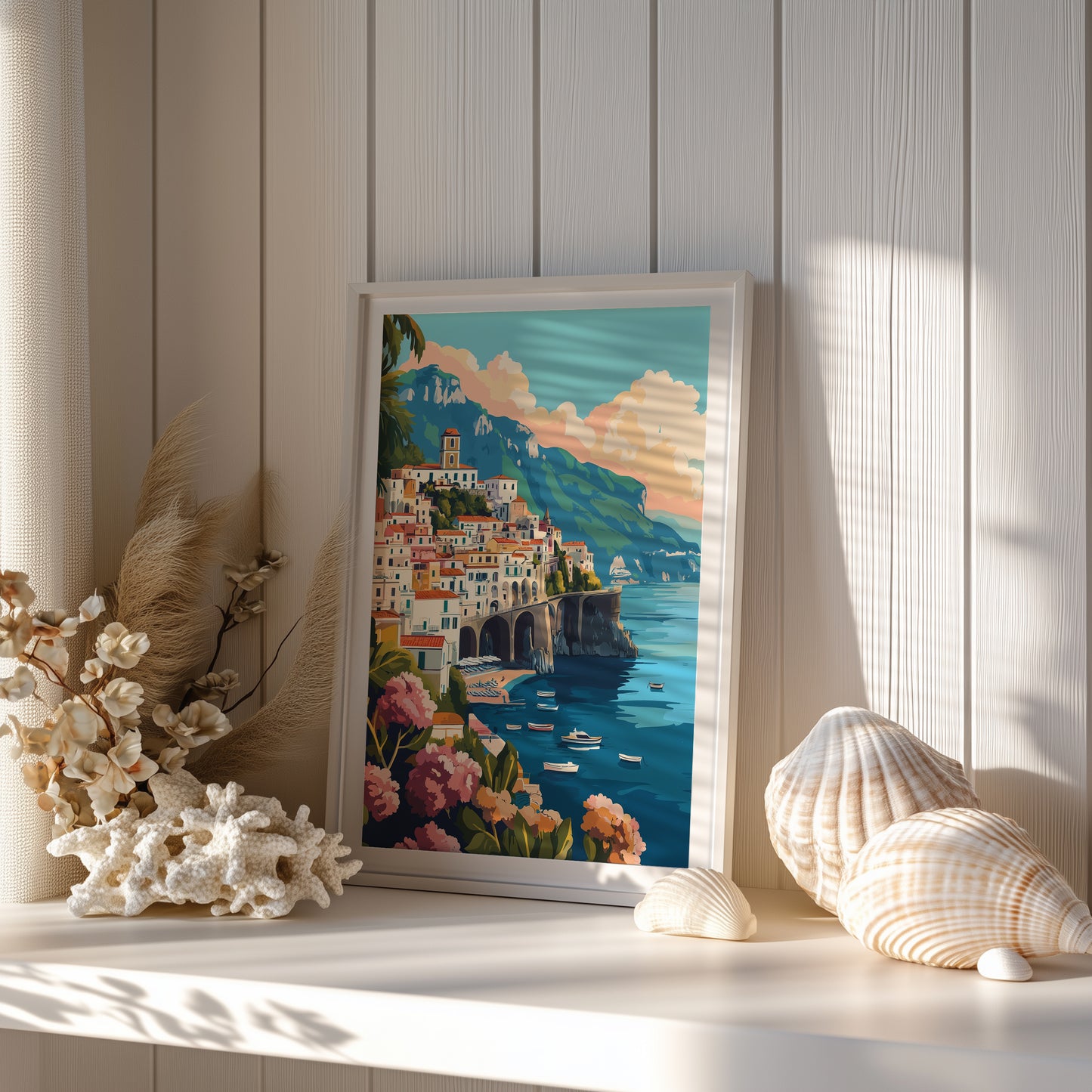 Amalfi Coast Village Print