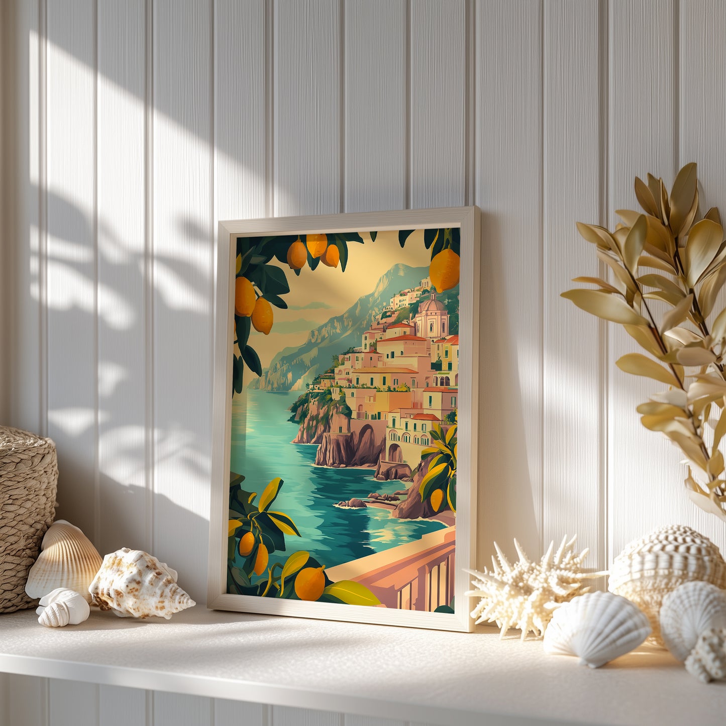 Amalfi Coast Lemon View Print