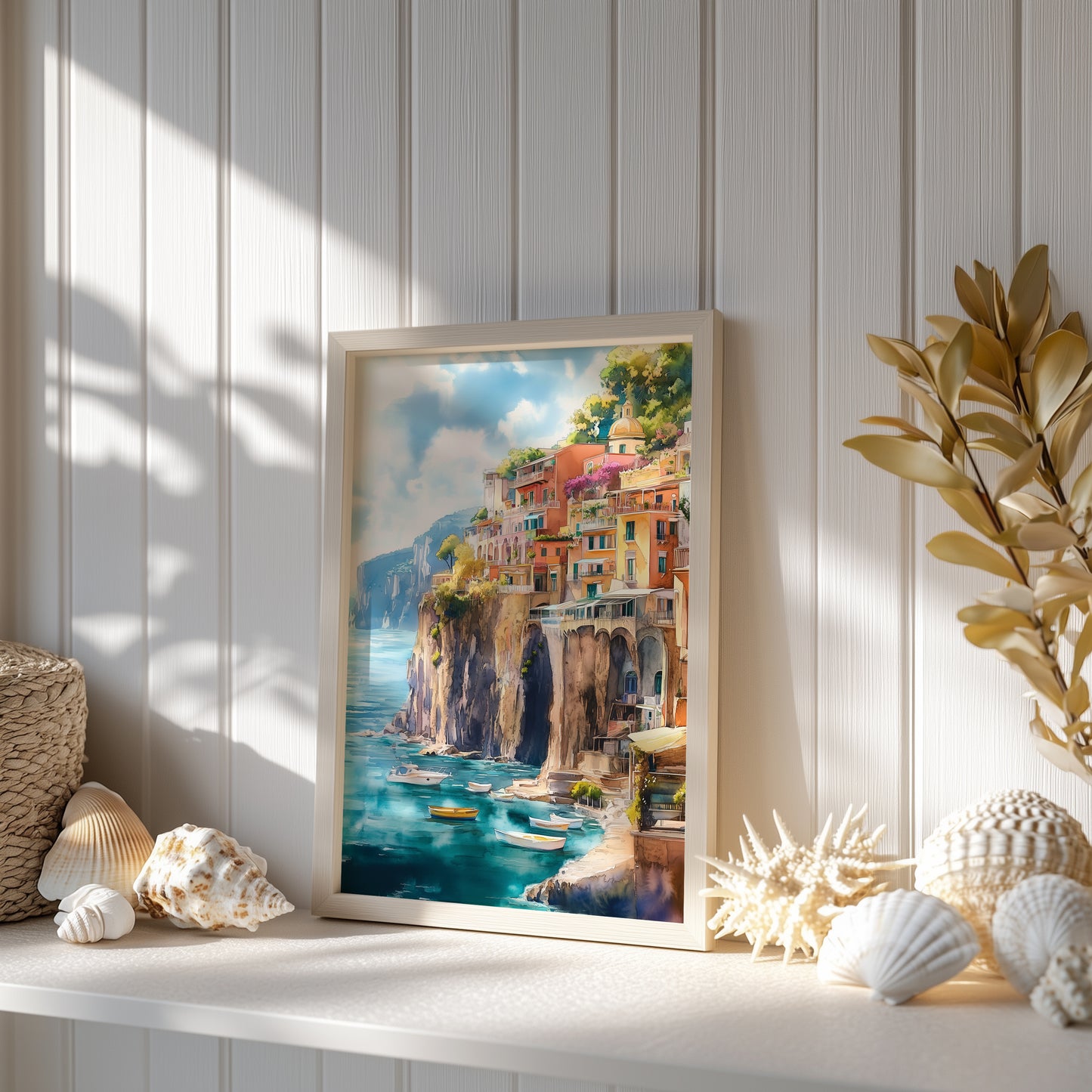 Amalfi Coast Clifftop Village Print