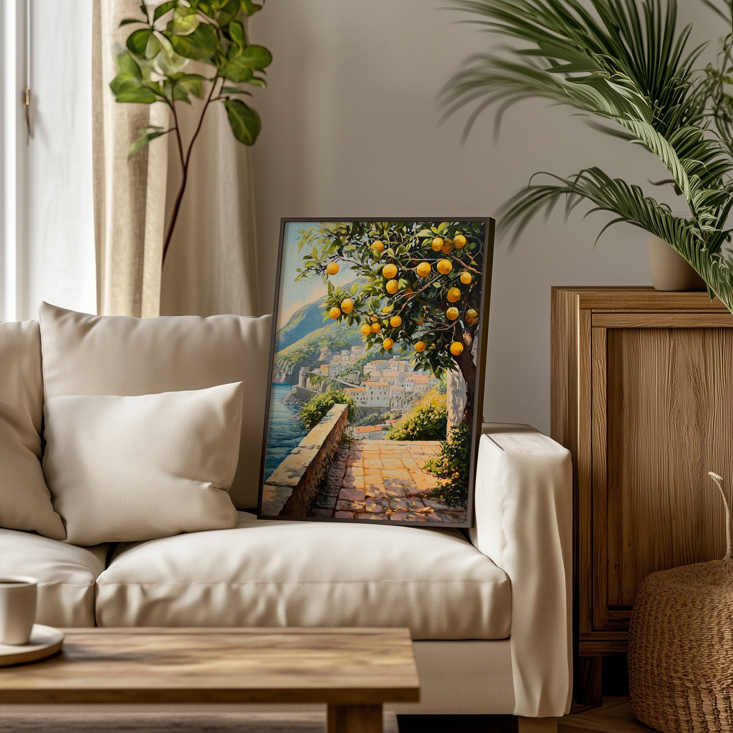 Amalfi Seaside Lemon Tree Print