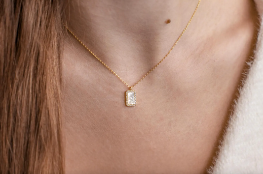 Gold Mother Of Pearl Necklace