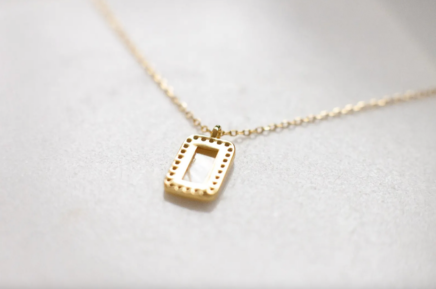 Gold Mother Of Pearl Necklace