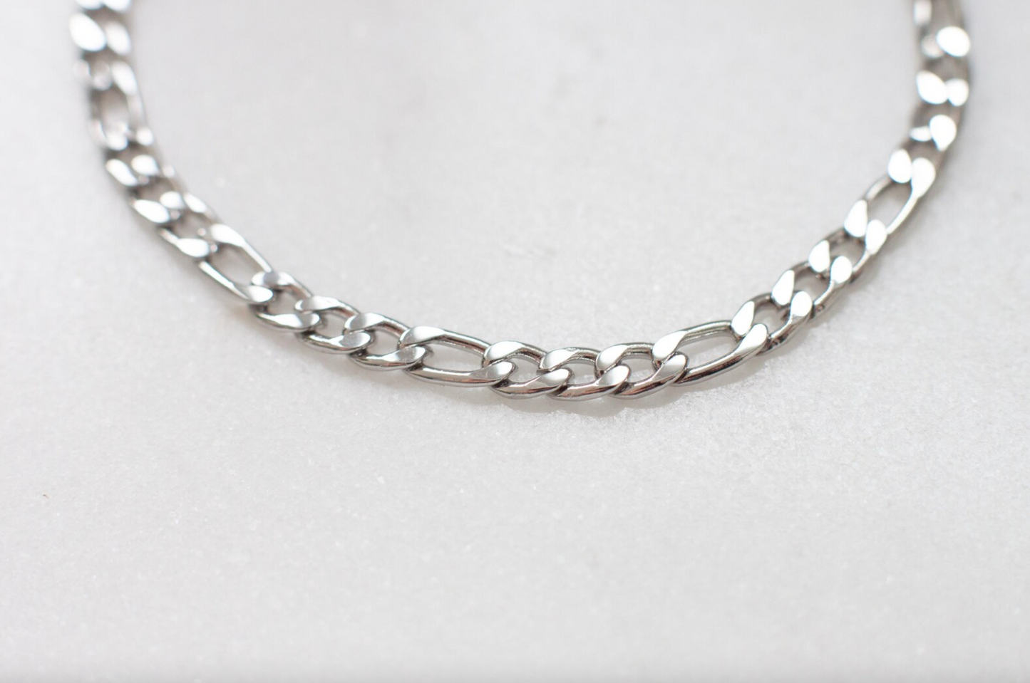 Silver Figaro Chain Bracelet