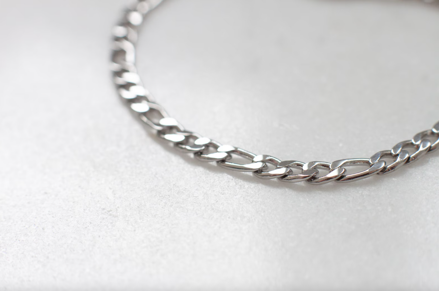 Silver Figaro Chain Bracelet