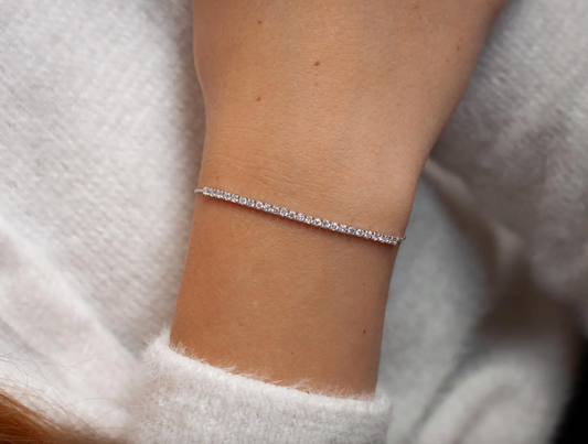 Silver Cubic Zirconia Tennis Bracelet