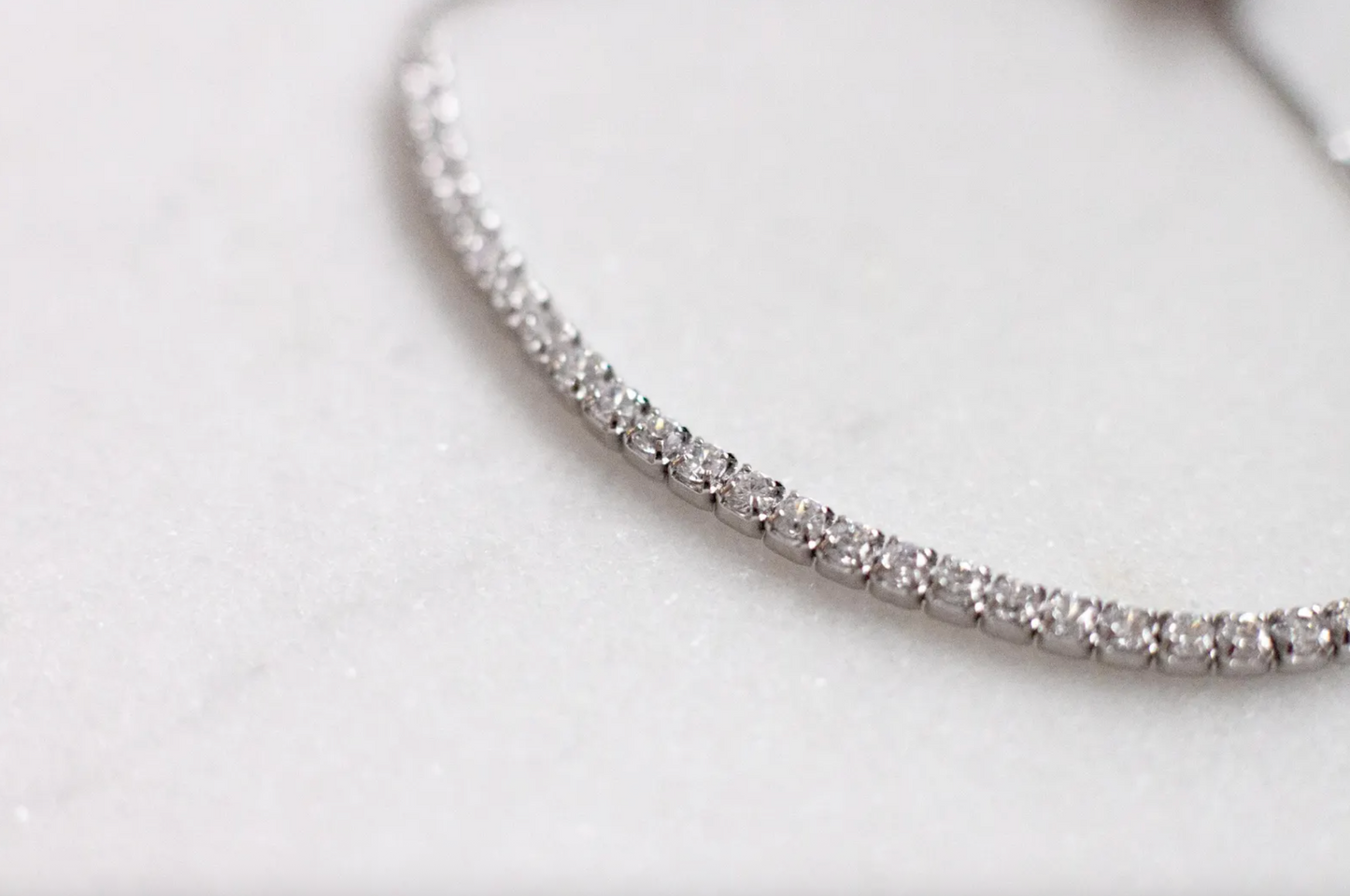 Silver Cubic Zirconia Tennis Bracelet