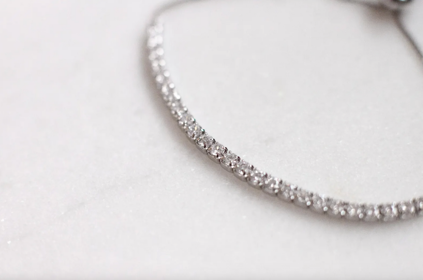 Silver Cubic Zirconia Tennis Bracelet