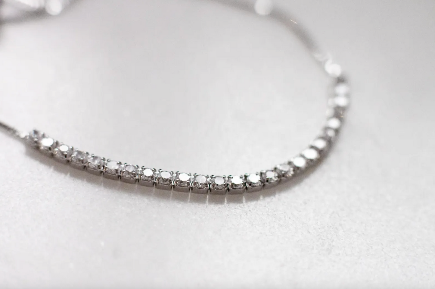 Silver Cubic Zirconia Tennis Bracelet
