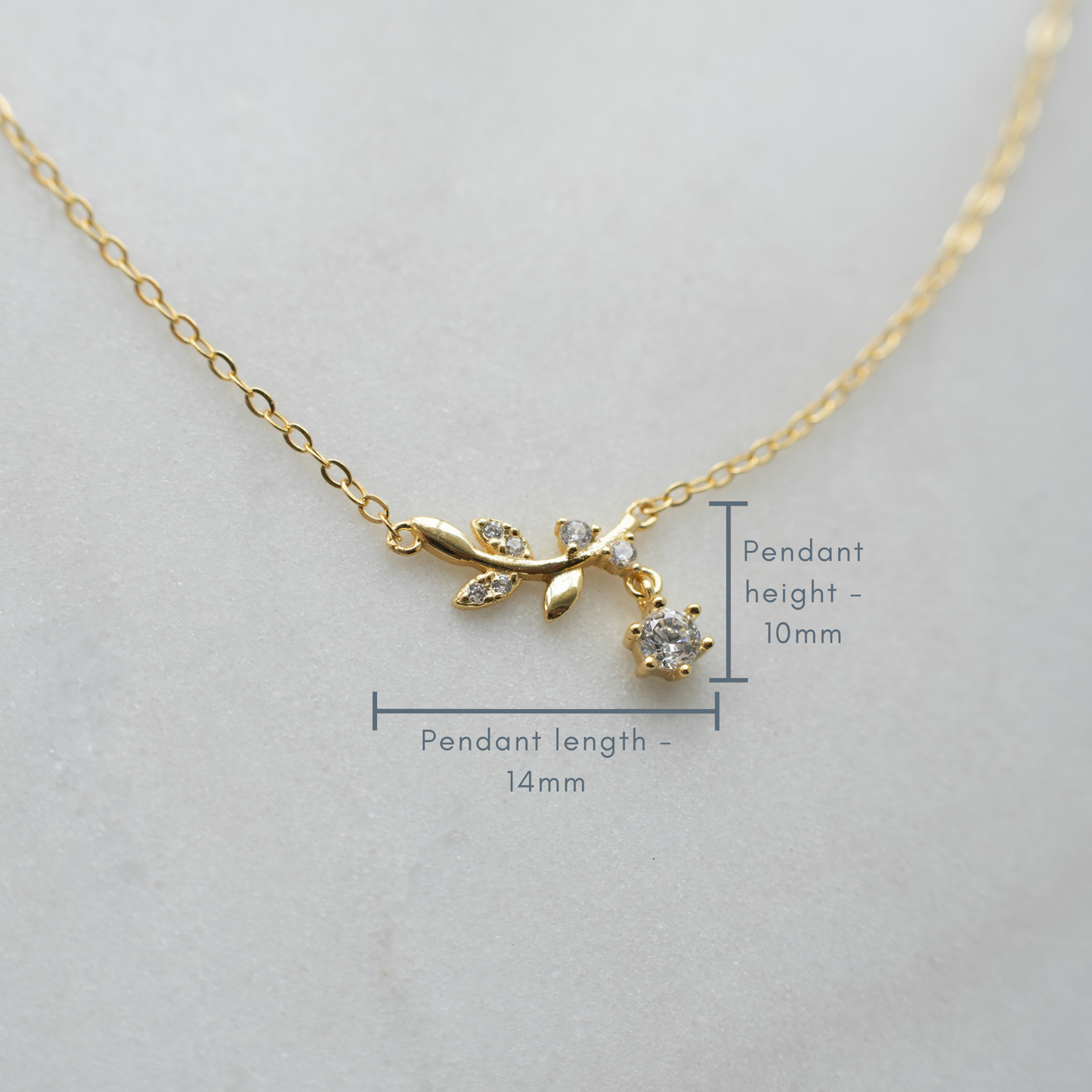 Dainty Floral Cubic Zirconia Necklace
