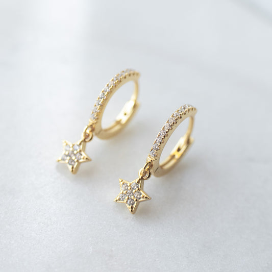 Maribel gold huggie hoops