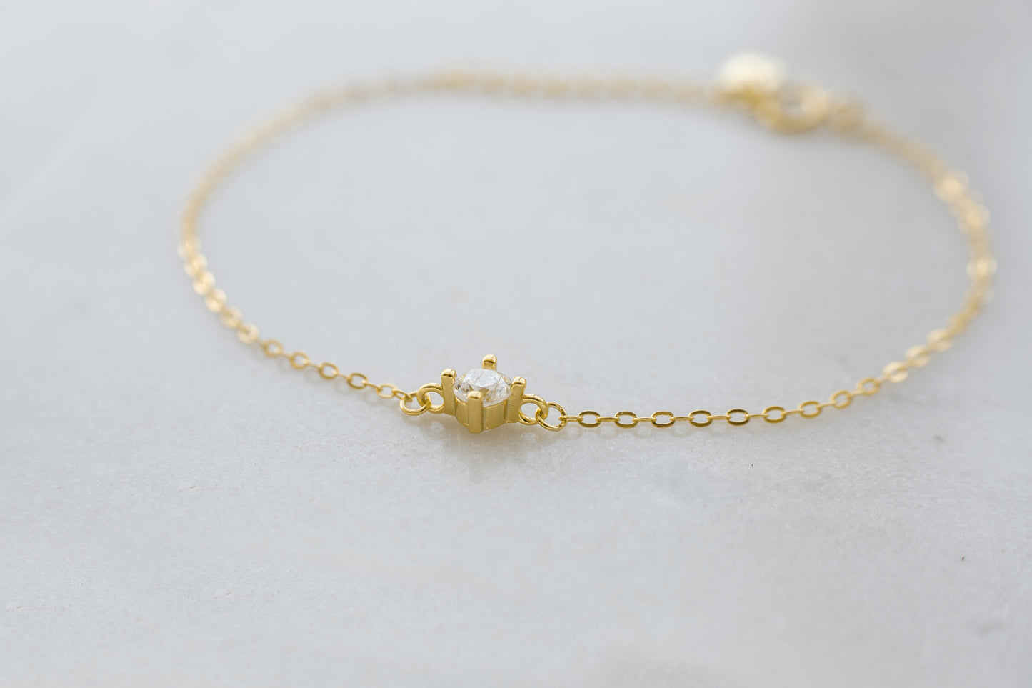 Dainty Gold Sparkling Cubic Zirconia Bracelet