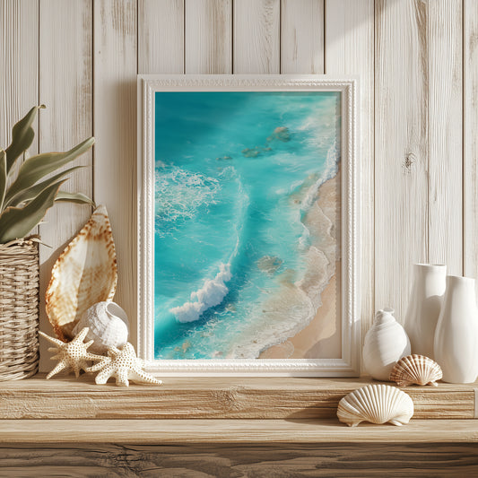 Turquoise Shoreline Print - No1
