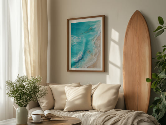Turquoise Shoreline Print - No1