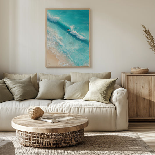 Turquoise Shoreline Print - No2