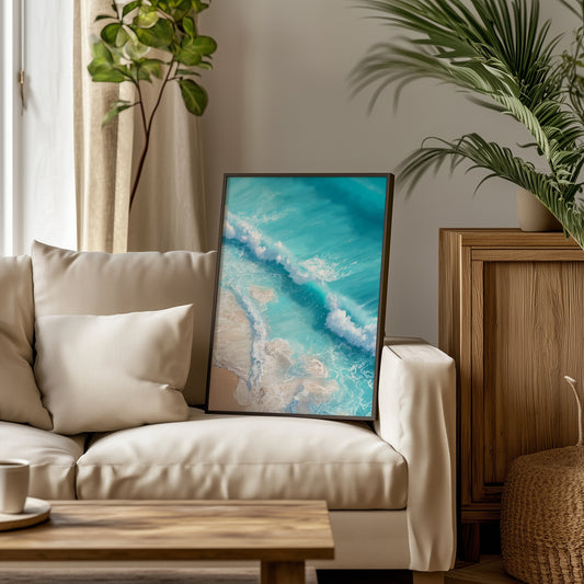 Turquoise Shoreline Print - No3