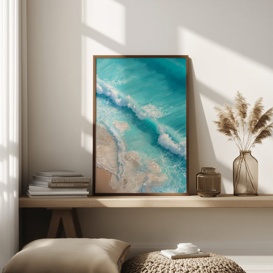Turquoise Shoreline Print - No3