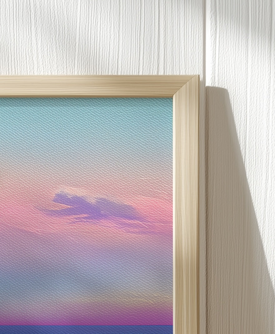 Vibrant Pink & Blue Coastal Print - No4