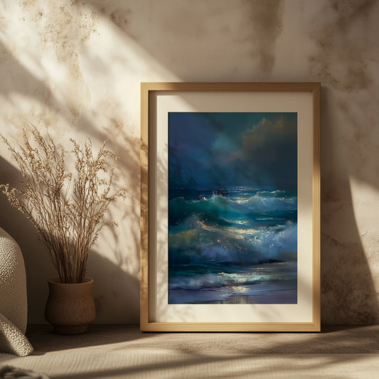 Moonlit Waves Print - No1