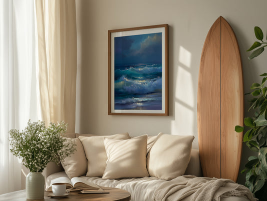 Moonlit Waves Print - No1