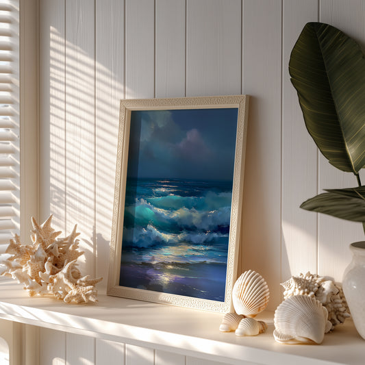 Moonlit Waves Print - No2