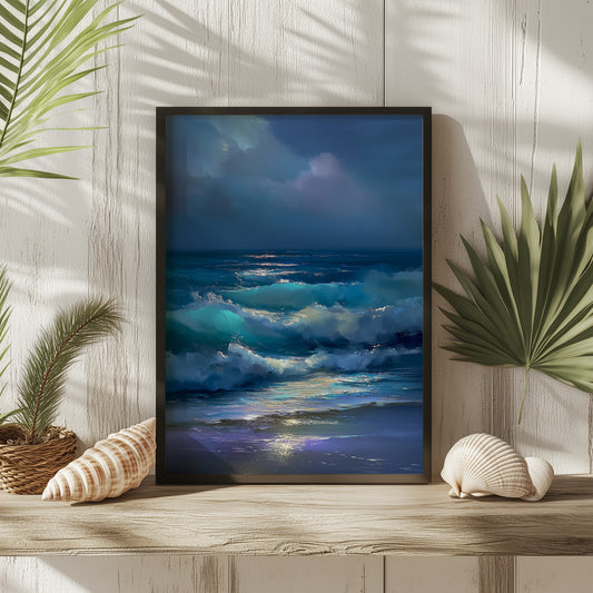 Moonlit Waves Print - No2