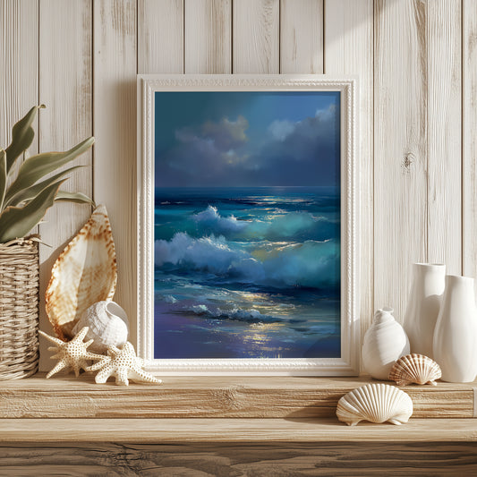 Moonlit Waves Print - No3
