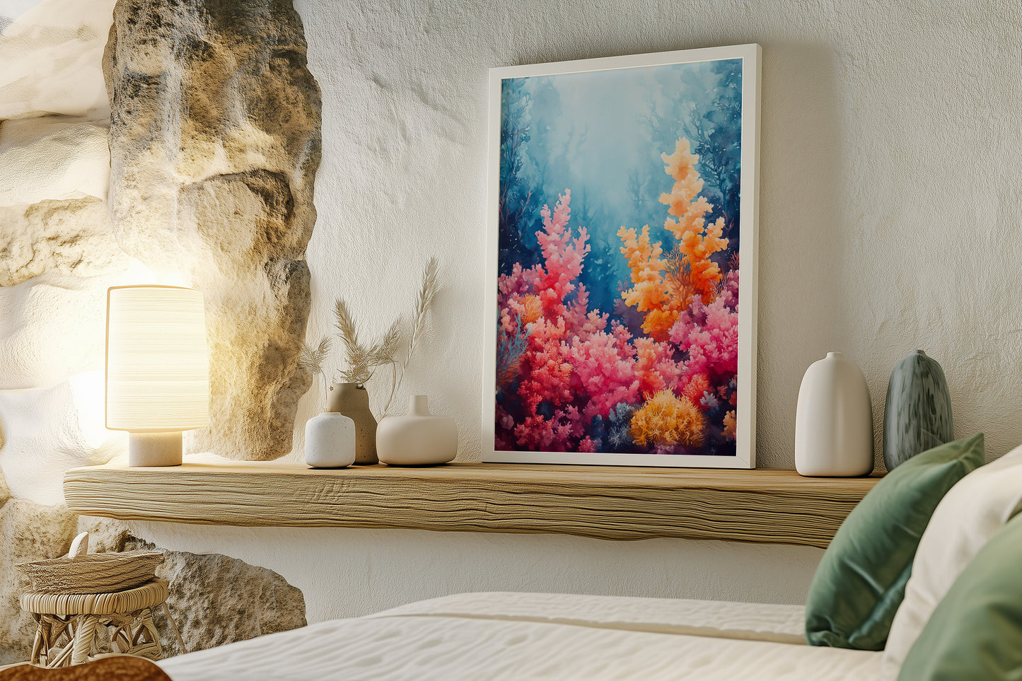 Vivid Coral Reef Wall Print