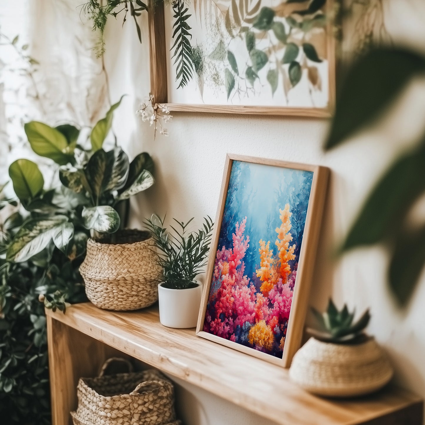 Vivid Coral Reef Wall Print