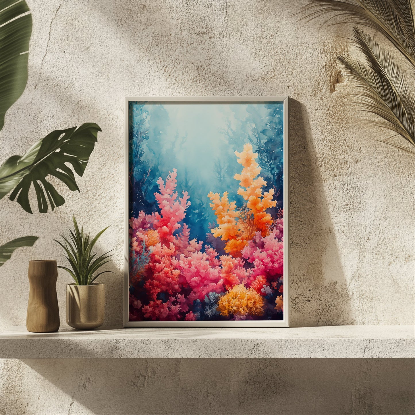 Vivid Coral Reef Wall Print